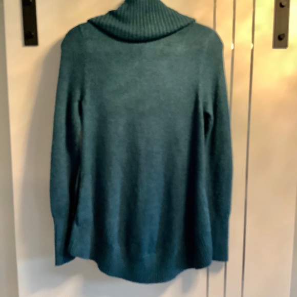Kismet teal Blue cowl turtleneck Sweater Small - Picture 4 of 6
